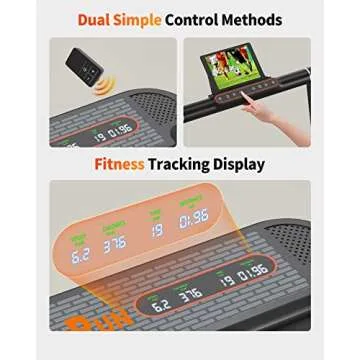 THERUN 2.5HP Treadmill, 2 in 1 Under Desk Walking Pad Treadmill, Electric Compact Space Folding Treadmill for Home Office with LED Touch Screen 0.6-7.6MPH Wider Running Belt, No Assembly Needed