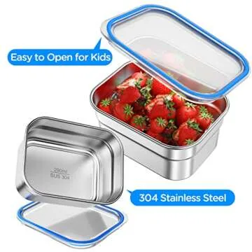 Stainless Steel Bento Lunch Box for Kids and Adults