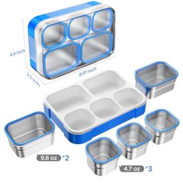Stainless Steel Bento Lunch Box for Kids and Adults