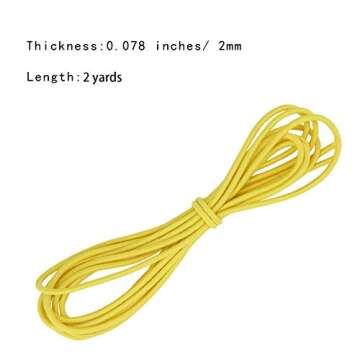 Livder 39 Yards 2mm Thickness Elastic String Beads Stretch Rubber Rope Jewelry Cords, 18 Colors