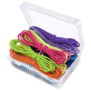 Livder 39 Yards 2mm Thickness Elastic String Beads Stretch Rubber Rope Jewelry Cords, 18 Colors