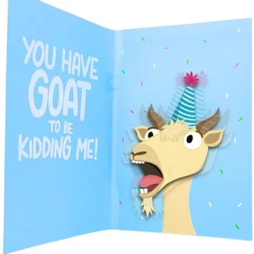 Screaming Goat Birthday Card - Hilarious Card for Men
