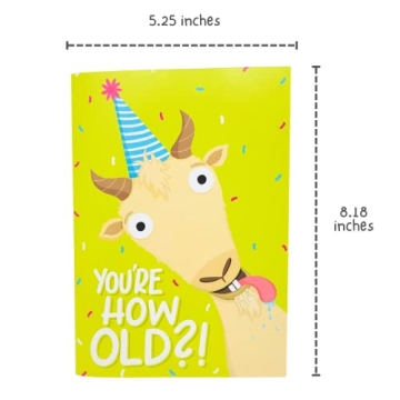 Funny Screaming Goat Birthday Card for Men