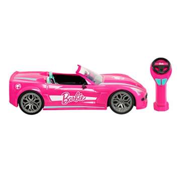 Barbie Pink RC Convertible with Lights - Kids Ages 3+
