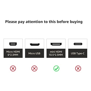 Amazon Basics 10 Feet Mini HDMI to HDMI Adapter Cable