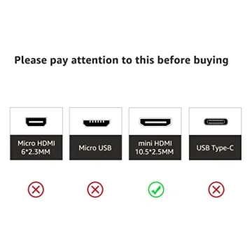 Amazon Basics 10 Feet Mini HDMI to HDMI Adapter Cable