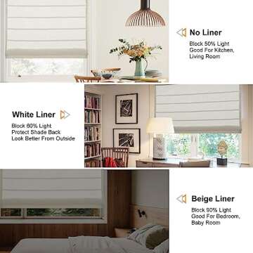 Custom Cordless Linen Roman Shades for Any Room