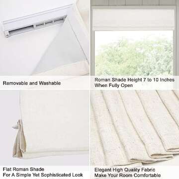 Custom Cordless Linen Roman Shades for Any Room