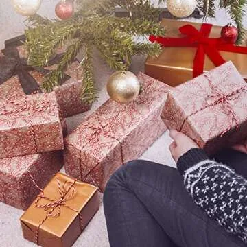 YZSFIRM Cotton Twine String Bakers Rope: 2 Roll Twines for Crafts Gift Wrapping - 656 Feet Red White Twine for Kitchen Cooking