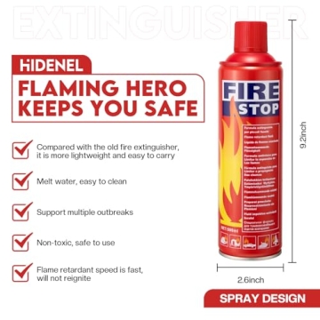 HIDENEL Portable Fire Extinguisher - Compact & Eco-Friendly Safety Solution