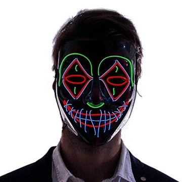 JOYIN Halloween LED Scary Mask Glow in the Dark Costume