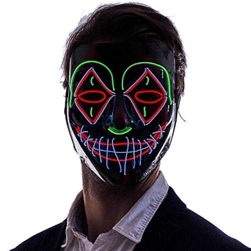 JOYIN Halloween LED Scary Mask Glow in the Dark Costume
