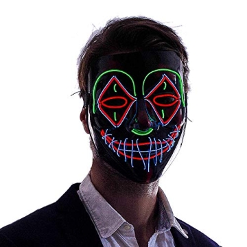 JOYIN Halloween LED Scary Mask Glow in the Dark Costume