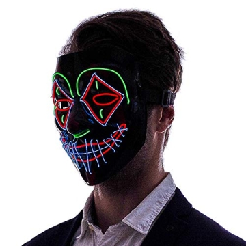 JOYIN Halloween LED Scary Mask Glow in the Dark Costume