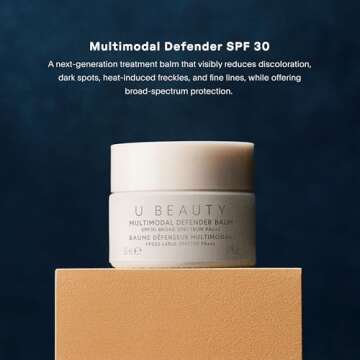 U Beauty Multimodal Defender SPF 30 Mineral Zinc Oxide Facial Sunscreen - Broad Spectrum UVA/UVB Pro...