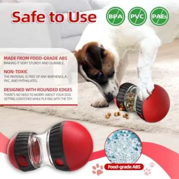 Mankoda Dog Puzzle Toys, Rolling Treat Dispensing Dog Toys for Brain Stimulation, Dog Treat Ball & Dog Slow Feeder, Dog Enrichment Toys to Keep Them Busy