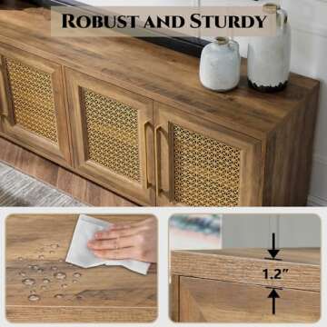 Stylish Mid Century Modern TV Stand for 75 Inch TVs