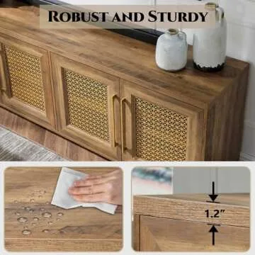 Stylish Mid Century Modern TV Stand for 75 Inch TVs