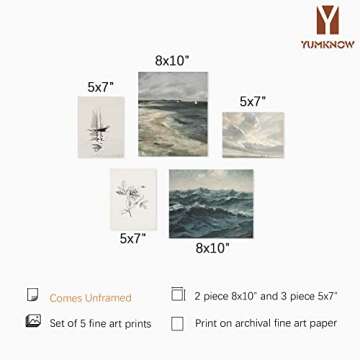 Boho Art Deco Victoria Picture Bathroom - Rustic French Country Wall Art Decor - Modern Farmhouse Ki...