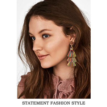 Colorful Layered Tassel Earrings - Me&Hz Fashion Jewelry