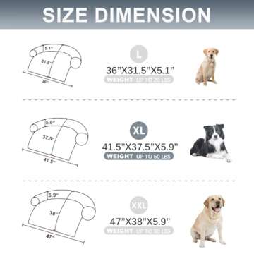 Tinaco Luxurious Calming Dogs/Cats Bed Mats, Washable Removable Couch Cover, Plush Long Fur Mat, Wat...