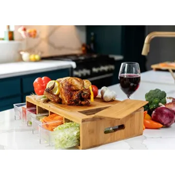 Bamboo Land Eco-Friendly Cutting Board with Storage