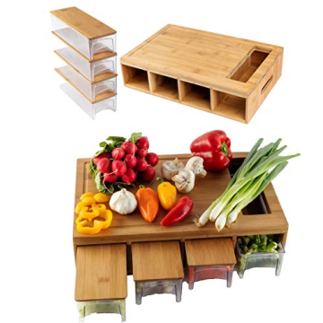 Bamboo Land Eco-Friendly Cutting Board with Storage