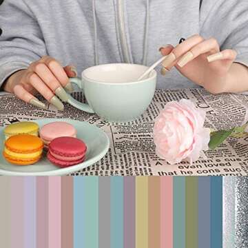 DRIZZLE. BEAUTY Gel Nail Polish Set 20 Colors, Soak Off Nail Gel Fall Winter Blue Glitter Colors Long Lasting Long Lasting for Nail Art Salon Design Set. UV LED Lamp Needed