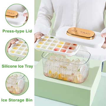 ZZWILLB Stackable Silicone Ice Trays for Easy Freezing