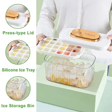 ZZWILLB Stackable Silicone Ice Trays for Easy Freezing