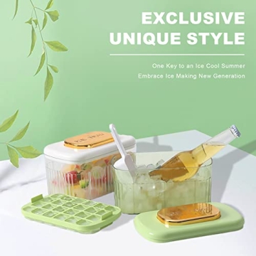 ZZWILLB Stackable Silicone Ice Trays for Easy Freezing