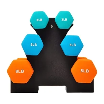 BalanceFrom Fitness Dumbbells Set with Rack - 3 Pairs