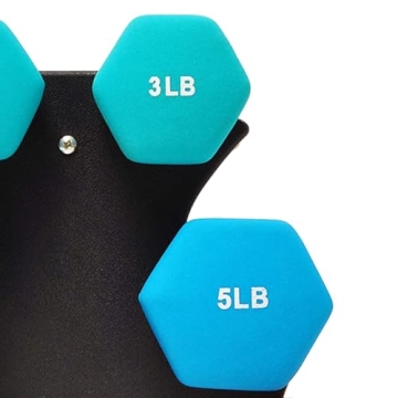 BalanceFrom Fitness Dumbbells Set with Rack - 3 Pairs