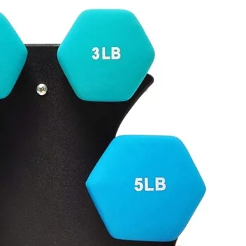 BalanceFrom Fitness Dumbbells Set with Rack - 3 Pairs