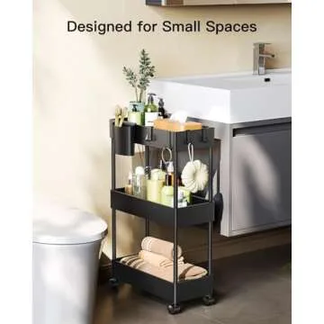 Pipishell Slim Rolling Storage Cart for Narrow Spaces