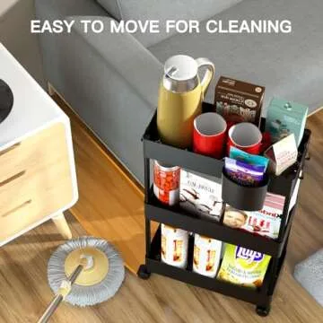 Pipishell Slim Rolling Storage Cart for Narrow Spaces