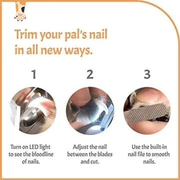 Pawsibility Pet Nail Clippers with LED Light and Blade