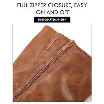 Ermonn Stylish Mid Knee High Boots with Chunky Heel