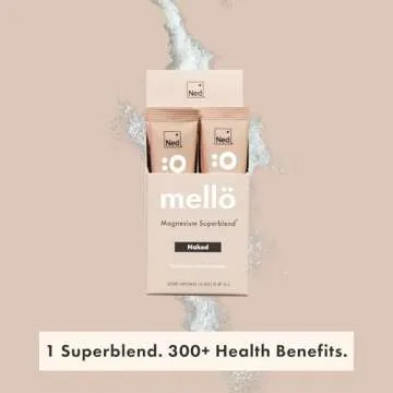 Ned - Mellö Magnesium Superblend - Magnesium Powder Unflavored Supplement Drink Mix with All Natural Magnesium Glycinate and L Theanine, Supports Cognitive Function, Sleep, Calm 10 Servings