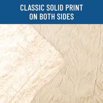 Everlasting Comfort Faux Fur Throw Blanket - Soft, Fluffy, Fuzzy, Plush, Thick, Minky Throws
