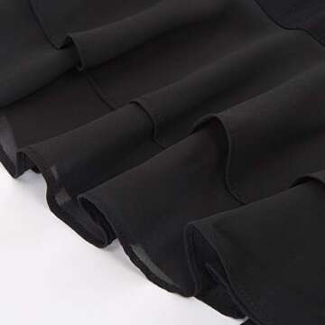 GRACE KARIN Women’s Half Slips 1960s Retro Below Knee Length Dress Lace Underskirt Extender (Black, S)