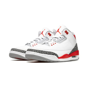 Jordan Mens Air 3 Retro Fire Red Sneakers - Size 7.5
