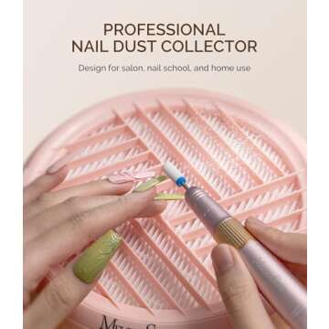 MelodySusie Nail Dust Collector,Compact Vacuum Fan Dust Collector for Beginner with Reusable Filter,...