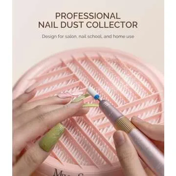 MelodySusie Nail Dust Collector,Compact Vacuum Fan Dust Collector for Beginner with Reusable Filter,...