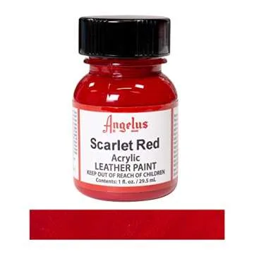 Angelus Acrylic Leather Paint Scarlet Red - Vibrant Color for Leather Crafts
