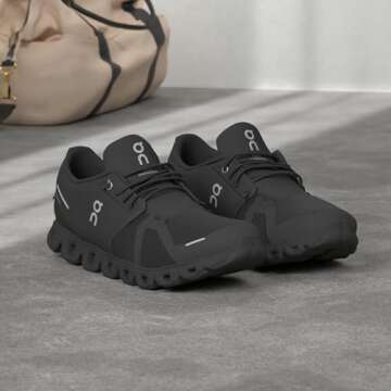 On Men's Cloud 5 Sneakers, All Black, 9 Medium US
