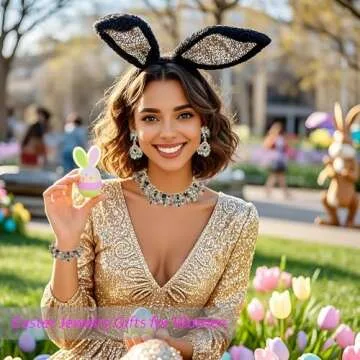 Elegant NABROJ Black and Gold Jewelry Set for Women