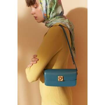 LAFESTIN Split Leather Shoulder Purse For Women With Adjustable Strap, Designer Women’s Crossbody ...