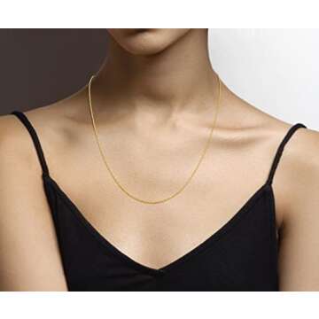 Miabella Italian 925 Sterling Silver, 18K Gold Plated 1.5mm Diamond-Cut Rope Chain Necklace for Women Men | Made in Italy (yellow-gold-plated-silver, Length 22 Inches (men's average length))