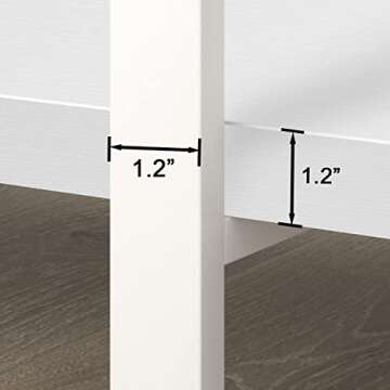 HSH 5 Tier Tall White Bookshelf, Metal and Wood Storage Book Shelves for Bedroom Living Room Office,...